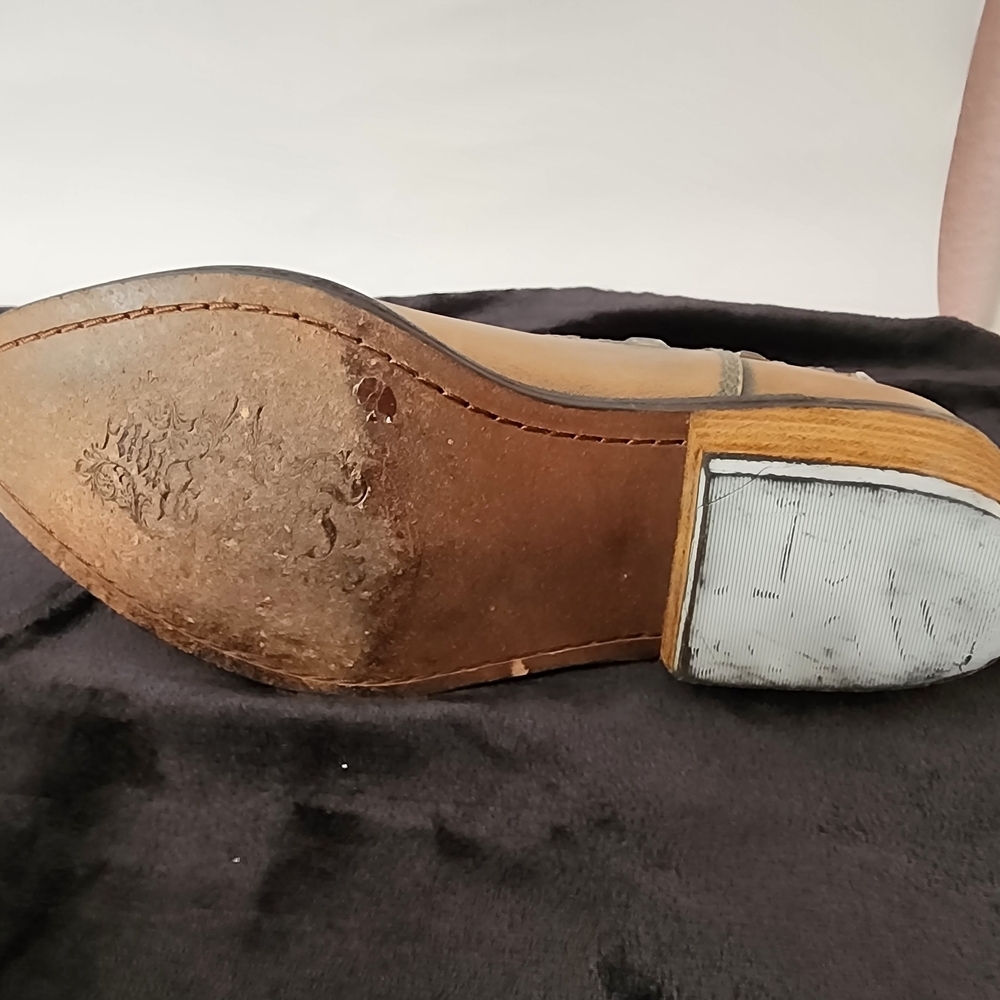 Embellished Leather Ankle Boots - Brown and Gray - Picture 7 of 9